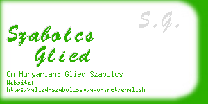 szabolcs glied business card